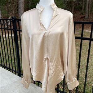 Karen Kane Elegant Satin Blouse